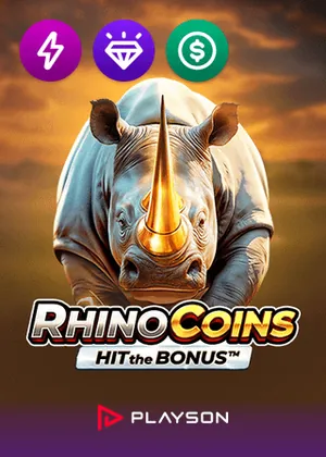 Rhino Coins Hit the Bonus slot van Playson